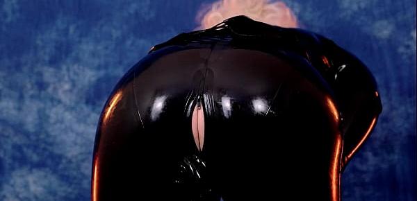 trendsLatex Rubber Catsuit Tease by fetish model Arya Grander